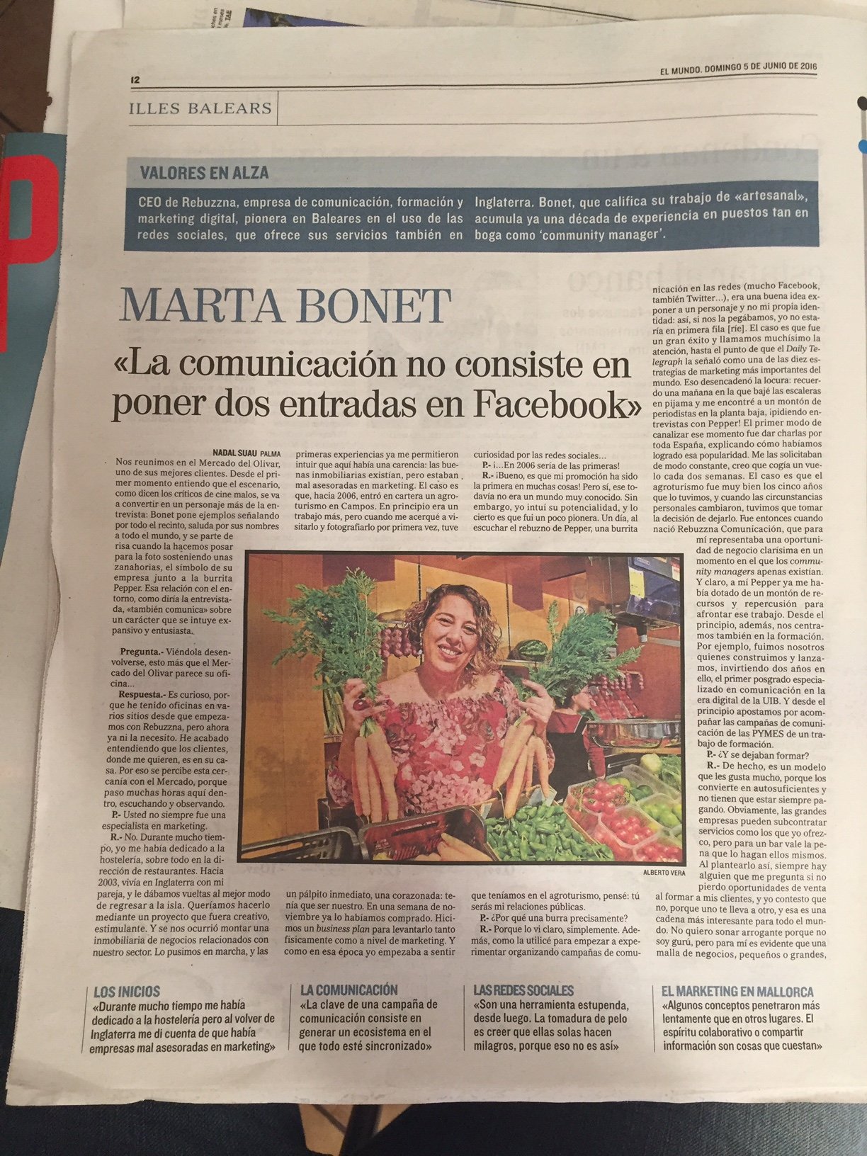 Marta Bonet en El Mundo 1